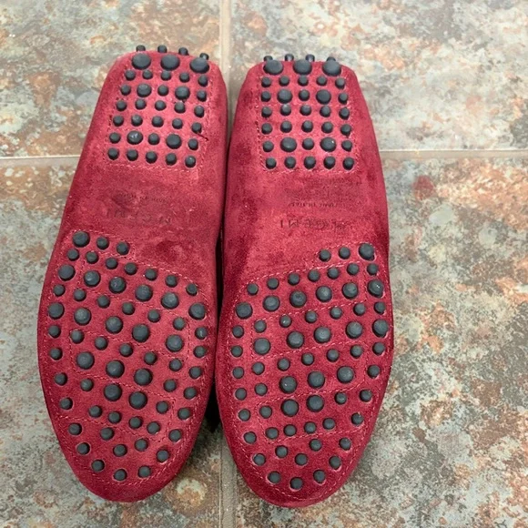 M.Gemi Burgundy Shearling mocassins - Picture 4 of 4